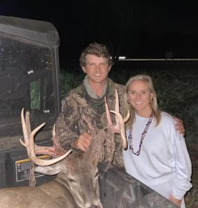 Hoke hunts whitetail deer in Alabama with family and friends.